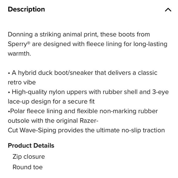 SPERRY LADIES SALTWATER ANIMAL PRINT TEXTILE MULTI DUCK BOOTS IN A SIZE 6 NWOT - Picture 6 of 7